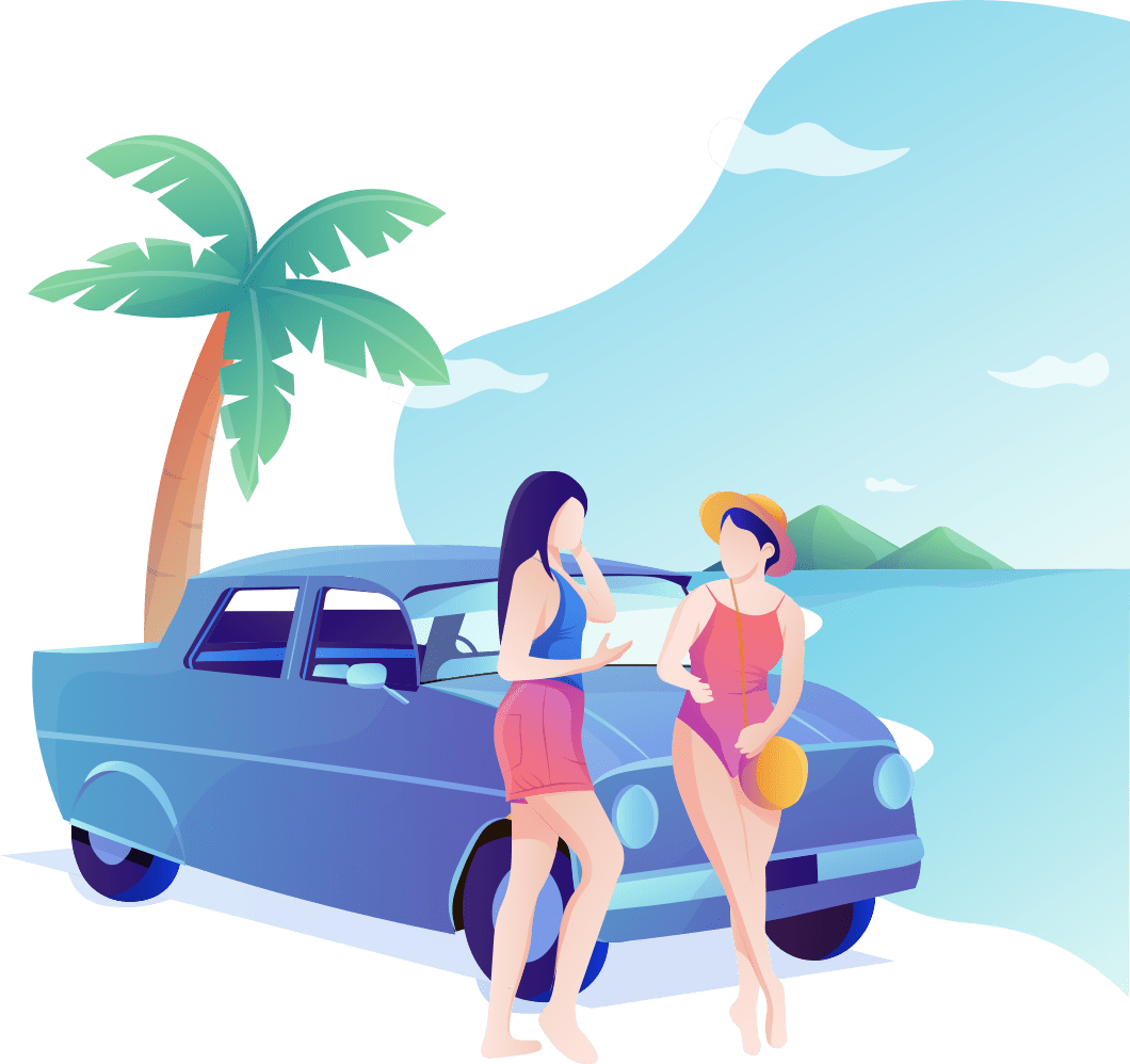 girls with car